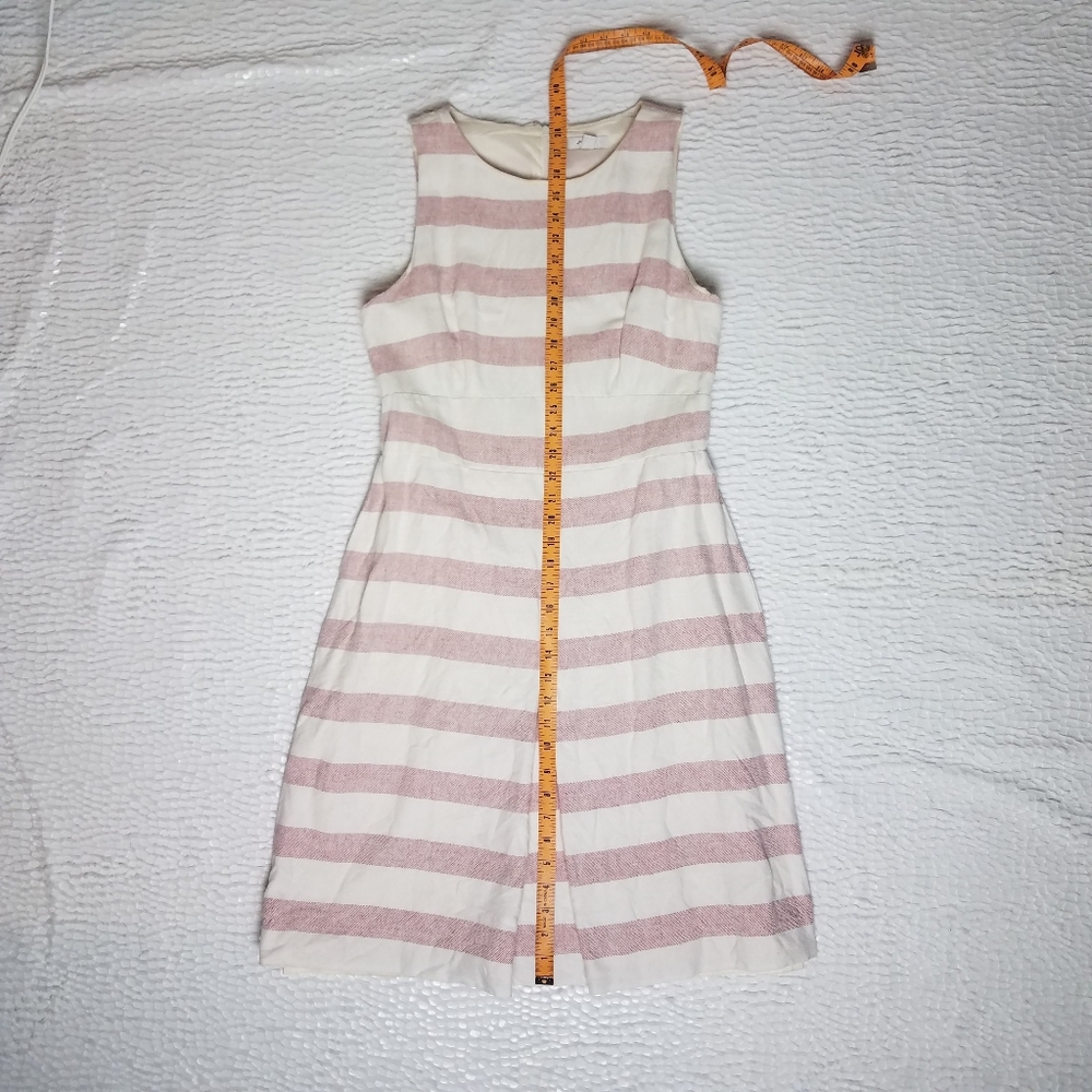 J. Crew Striped Basket Weave Midi Dress View 4
